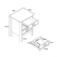 3 Drawer Bedside Table - Lawrence Ivory Range