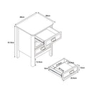 3 Drawer Bedside Table - Lawrence Ivory Range