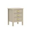 3 Drawer Bedside Table - Lawrence Mocha Range