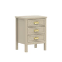 3 Drawer Bedside Table - Lawrence Mocha Range