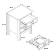 3 Drawer Bedside Table - Lawrence Mocha Range