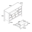 Large 6 Drawer Chest of Drawers - Lawrence Mocha Range
