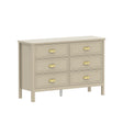 Large 6 Drawer Chest of Drawers and Pair of Bedside Tables - Lawrence Mocha Range