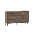 Large 6 Drawer Chest of Drawers - Oslo Dark Wood Range