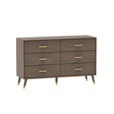Large 6 Drawer Chest of Drawers - Oslo Dark Wood Range