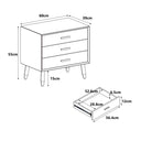 Large 6 Drawer Chest Of Drawers & Pair of 3 Drawer Bedside Tables - Oslo Dark Wood Range