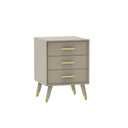 3 Drawer Bedside Table - Oslo Taupe Range