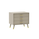 Large 6 Drawer Chest Of Drawers & Pair of 3 Drawer Bedside Tables - Oslo Taupe Range