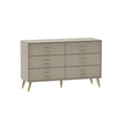 Large 6 Drawer Chest Of Drawers & Pair of 3 Drawer Bedside Tables - Oslo Taupe Range