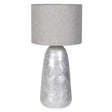 Silver & Grey Pearl Table Lamp with Linen Shade