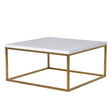 Square Gold & Gloss White Top Coffee Table