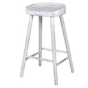 Tall Oak Distressed White Wash Oak Bar Stool
