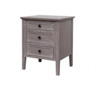 Wooden 3 Drawer Bedside Table