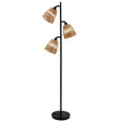 Tall Black Triple Floor Lamp 150cm x 52cm