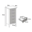 Tall 5 Drawer Bedside Table - Hales Black Range