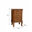 Wooden 3 Drawer Bedside Table - Pays Du Bois Range