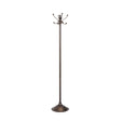 Tall Bronze Metal Coat Rack with 8 Storage Hooks