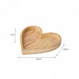 Mango Wood Decorative Heart Display Tray - 25cm