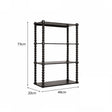Black Wooden Bobble Framed 3 Tier Shelf