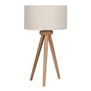 Almond Tripod Table Lamp with Linen Shade