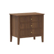 Pair Of Large 3 Drawer Bedside Tables - Hales Dark Wood Range