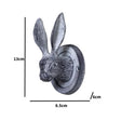 Grey Hare Head Coat Hook 8.5cm x 13cm