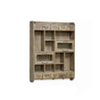 Large Rustic Wooden Wall Storage Unit With Hooks