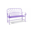 Antique Purple Metal Garden Bench