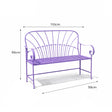 Antique Purple Metal Garden Bench