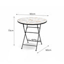 Black & White Mosaic Garden Table & Chairs Set