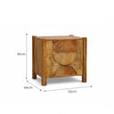 Dark Wood One Door Bedside Table