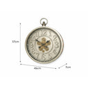 Gold, Black and Silver Pocket Watch Style Clock - 57cm x 46cm