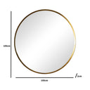 Large Round Gold Mirror 100cm x 100cm
