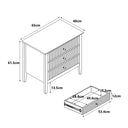 Large Chest of Drawers and Pair of Wide Bedside Tables - Hales Pale Wood Range