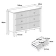 Large Chest of Drawers and Pair of Wide Bedside Tables - Hales Pale Wood Range