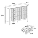 Large Chest of Drawers and Pair of Wide Bedside Tables - Hales Pale Wood Range