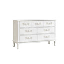 Antique White 7 Drawer Chest of Drawer & Pair of 3 Drawer Bedside Tables - Pays Blanc Range