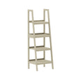 Mid-Century Style 4 Tier Taupe Painted Wooden Ladder Shelf - 178cm