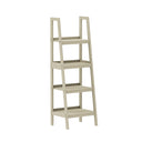 Mid-Century Style 4 Tier Taupe Painted Wooden Ladder Shelf - 178cm