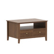 Two Drawer Coffee Table - Hales Dark Wood Range