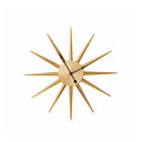 Gold Metal Starburst Detail Wall Clock - 60cm x 60cm