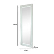 Tall / Long White Ornate Wall / Leaner Mirror 47cm x 142cm