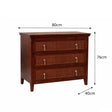 3 Drawer Dark Wood Reeded Chest of Drawers - Georgian Range