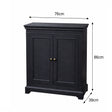 Slimline Two Door Shoe Cabinet With 3 Shelves - Daventry Navy Black Range
