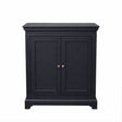 Slimline Two Door Shoe Cabinet With 3 Shelves - Daventry Navy Black Range