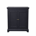 Slimline Two Door Shoe Cabinet With 3 Shelves - Daventry Navy Black Range