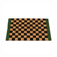 Rectangular Checkered Coir Door Mat with Solid Green Border