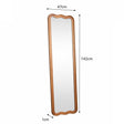 Natural Wood Wavy Edge Full Length Wall & Leaner Mirror - 47cm x 142cm