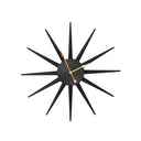 Black Metal Starburst Detail Wall Clock - 60cm x 60cm