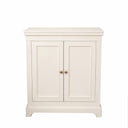 Slimline Two Door Shoe Cabinet With 3 Shelves - Daventry Ivory Range